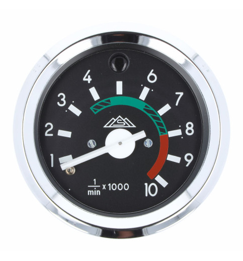 Otáčkomer SIMSON Ø60mm MZA s chrómovým krúžkom kontrolkou diaľkových svetiel